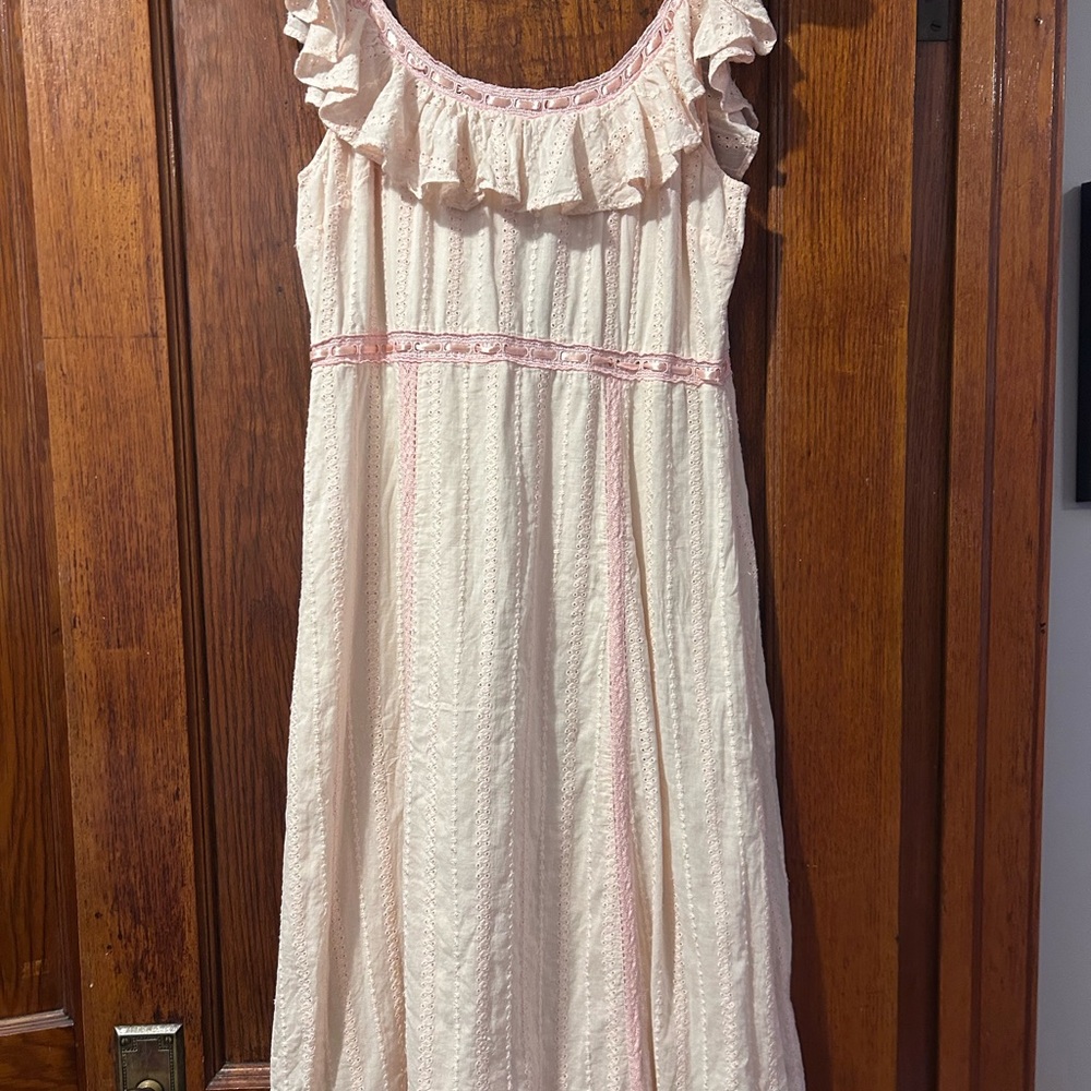 Tularosa peach and pink midi dress - Picture 6 of 9